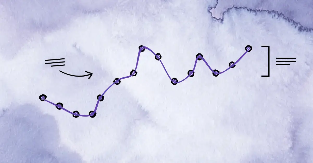 Line chart sketch on top of a purple dyed fabric pattern