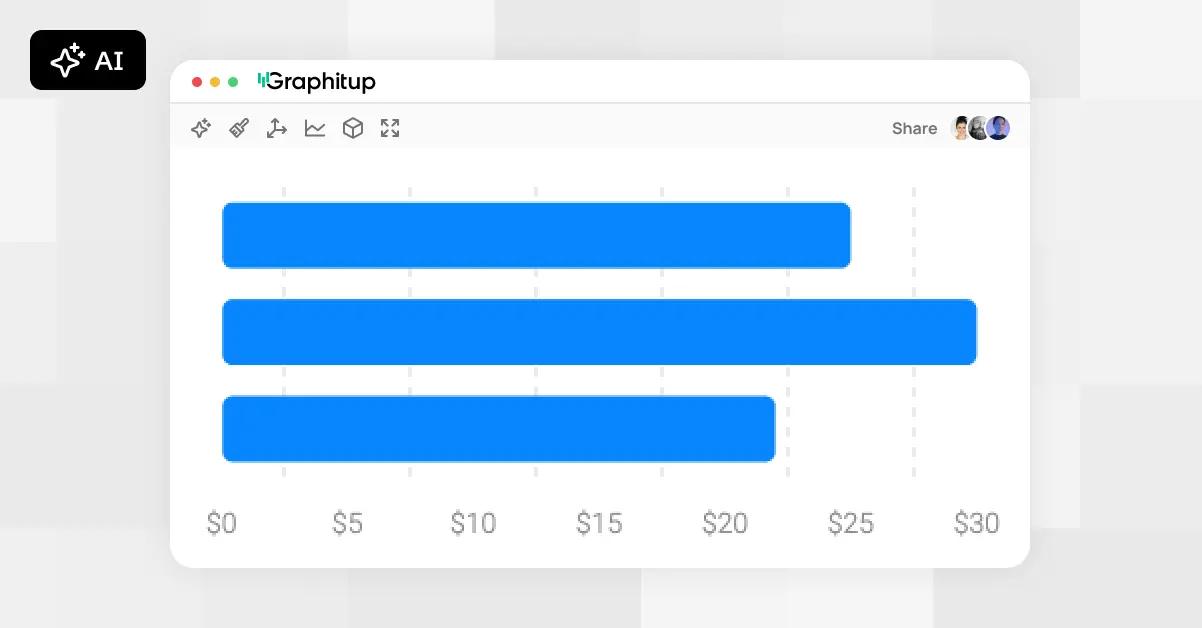 Horizontial bar graph behind a spreadsheet and Excel icons